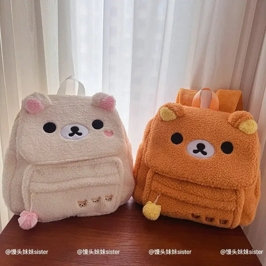 Kawaii Bear Plush Backpack Soft Travel Shoulder Bag