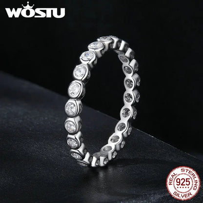 Full of VVS1 Moissanite Ring For Women 925 Sterling Silver 0.7CT Diamond Finger Eternity Rings