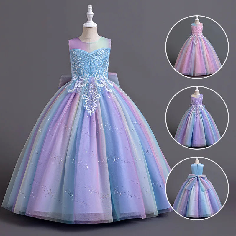 Girls Princess Ball Gown Fluffy Tulle Puffy Dress for Birthday Christmas Pageant Flower Girl Wedding Dress