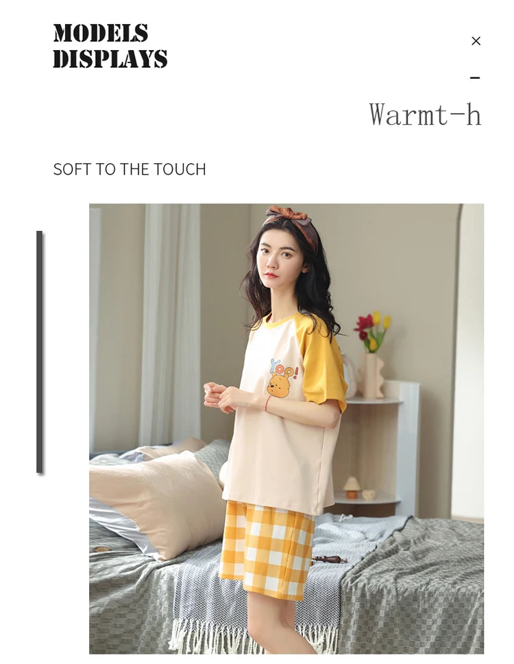 Women’s Winter Corduroy Cotton Pajama Set – Cute, Comfortable, Loose Long Sleeve Loungewear