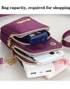Mobile Phone Crossbody Bags Shoulder Bag Cell Phone Pouch With Headphone Plug 3 Layer Wallet