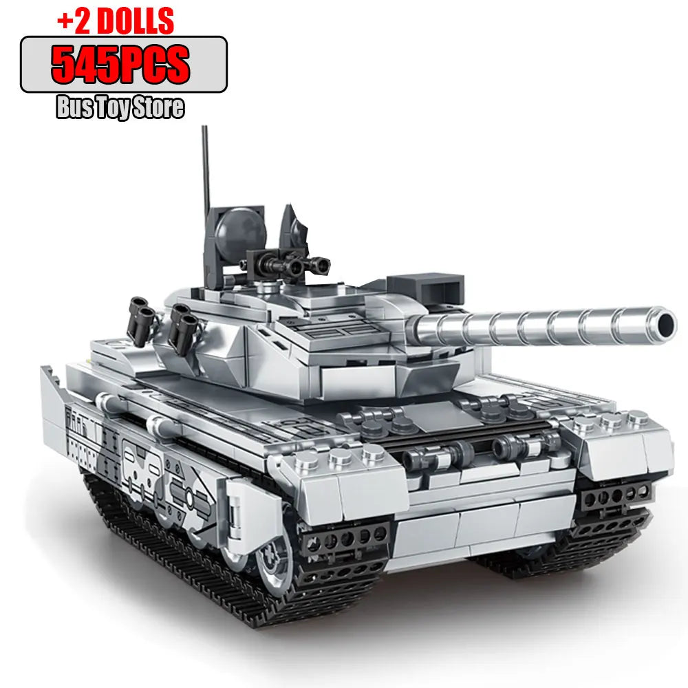 WW2 Military Dongfeng 21 Missile Transportation Car Model Weapons Series Military Leopard II 99A Tank World War II DIY Toys Gift