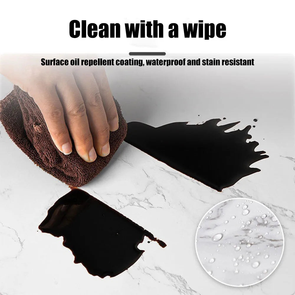 Tile Stickers Waterproof and Oil-proof Kitchen High Temperature Resistant Renovation Self-adhesive Cabinet Countertop Wallpaper