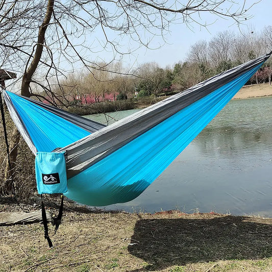 Portable Large Hammock 300x200cm Beach Hanging Bed for Camping Gear outdoor Swings Nylon Parachute Double Person Travel