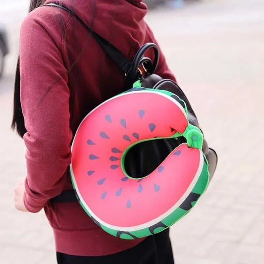 Travel Portable Fruit U Shaped Pillow Cushion Nanoparticles Neck Pillows Office Cervical Pillow Fruit Pattern Travel Pillows
