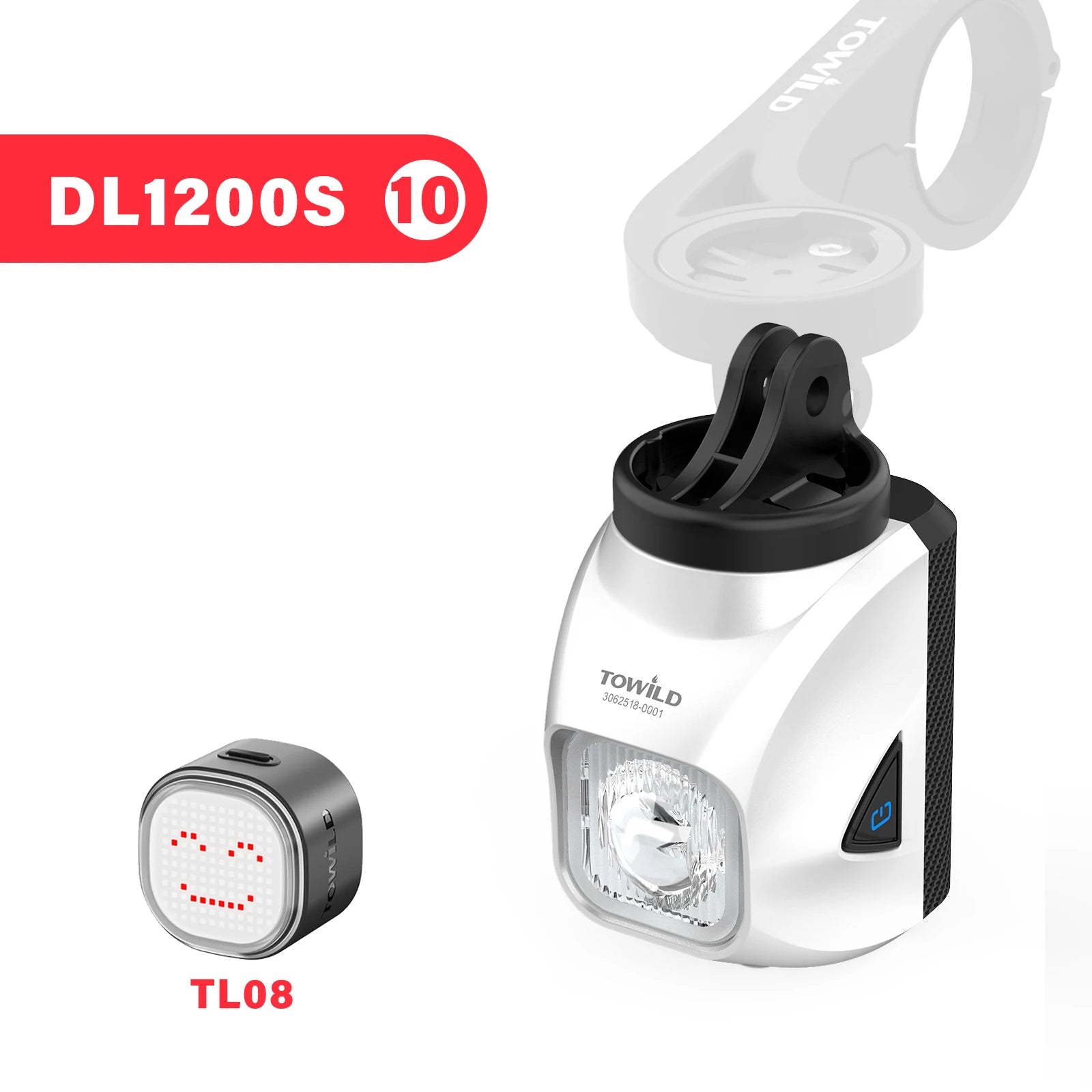 DL1200S Bicycle Light With Anti-Glare Cut-Off Line Beam 1500LM Rechargeable Led Bike Front Lights Mtb Cycling Headlights