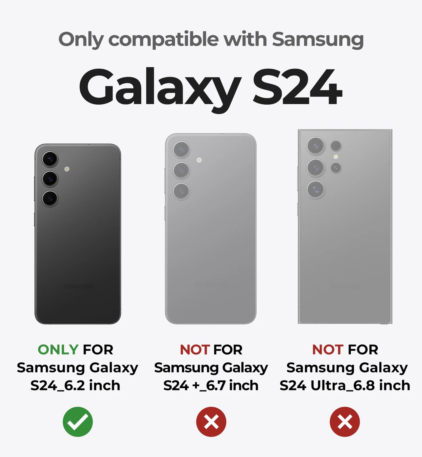 For Samsung Galaxy S24 Case 6.2 inch with Built-in Slide Camera Cover Full Body Rugged Case Built-in Screen Protector Kickstand