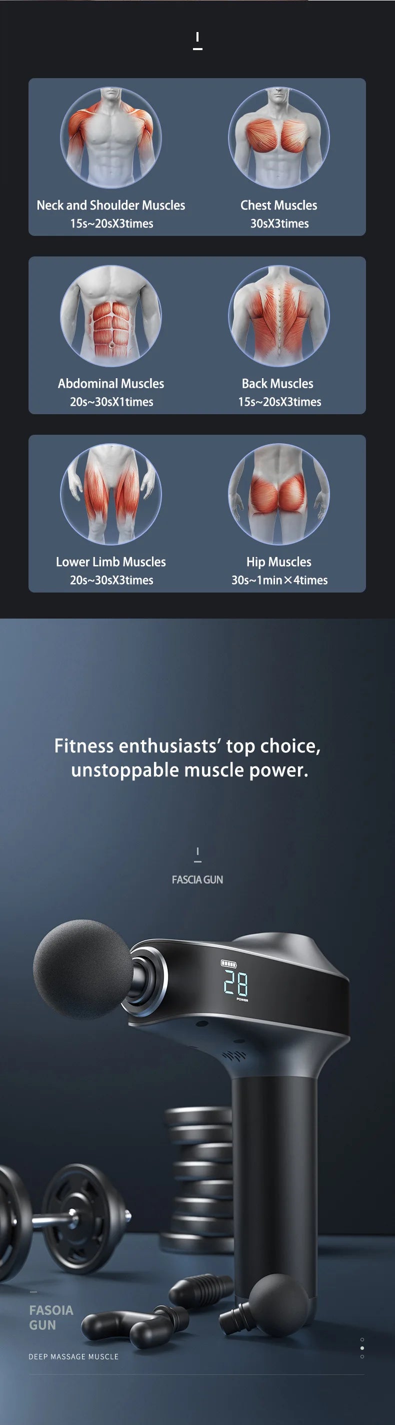 Massage Products Brushless Motor Strong Deep Tissue Percussion Muscle Massager Body Professional Massage