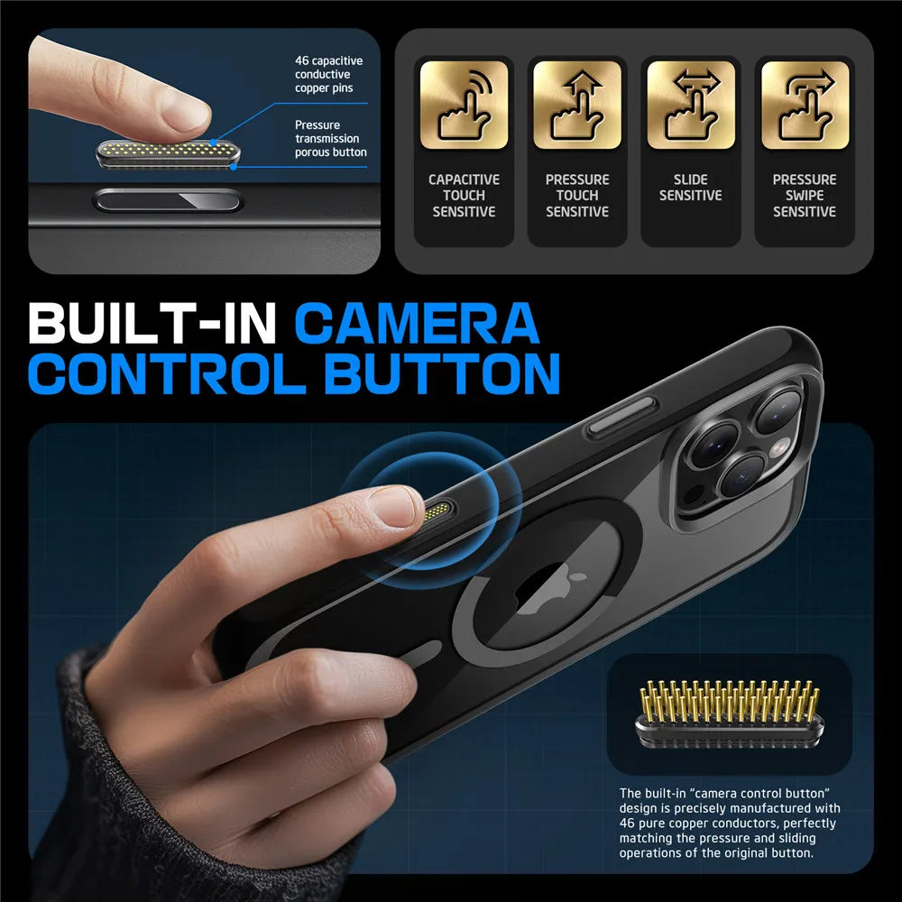 For iPhone 16 Pro Case with Camera Control Capture Button UB Mag Series Slim Protective  MagSafe Phone Case