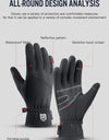 Outdoor Cycling in Autumn and Winter Windproof Anti slip Wear-resistant Velvet and Warm Riding Long Finger Gloves