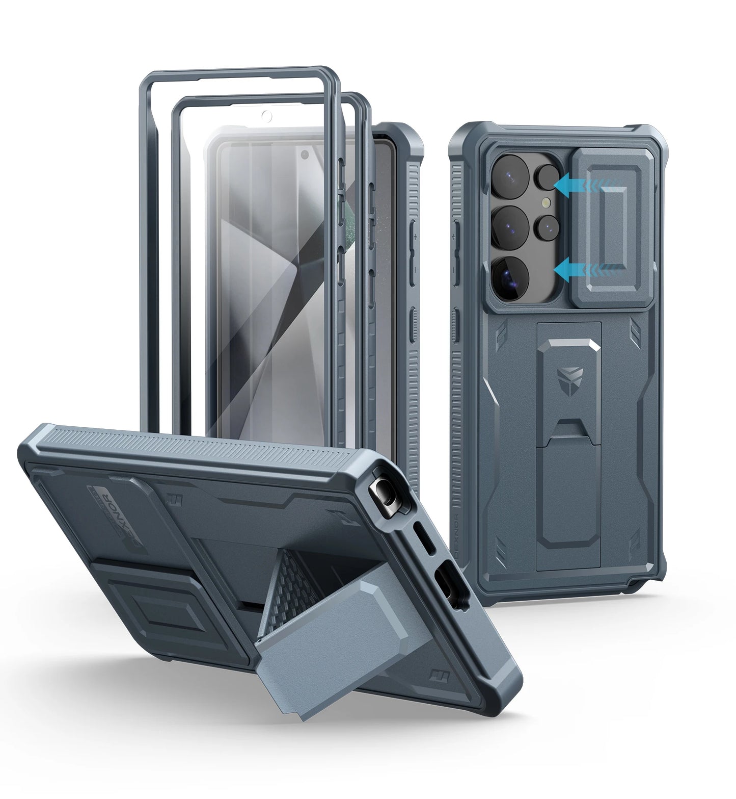 For Samsung Galaxy S25/S25 Plus/S25 Ultra 2025Case Full Body Shockproof Camera Cover &Built-in Screen Protector Kickstand