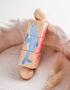 Baby Wooden Rotating Jigsaw Puzzle Hand bell Toy Baby Mobile Musical Rattle Toy Montessori Puzzle Game For Babies