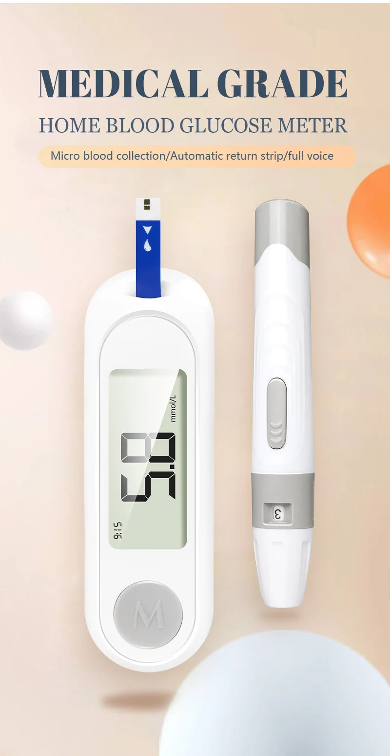 Blood Glucose Meter with Test Strips Diabetes Glucometer kit Blood Sugar Monitor for Diabetic Medical DiabetesTester