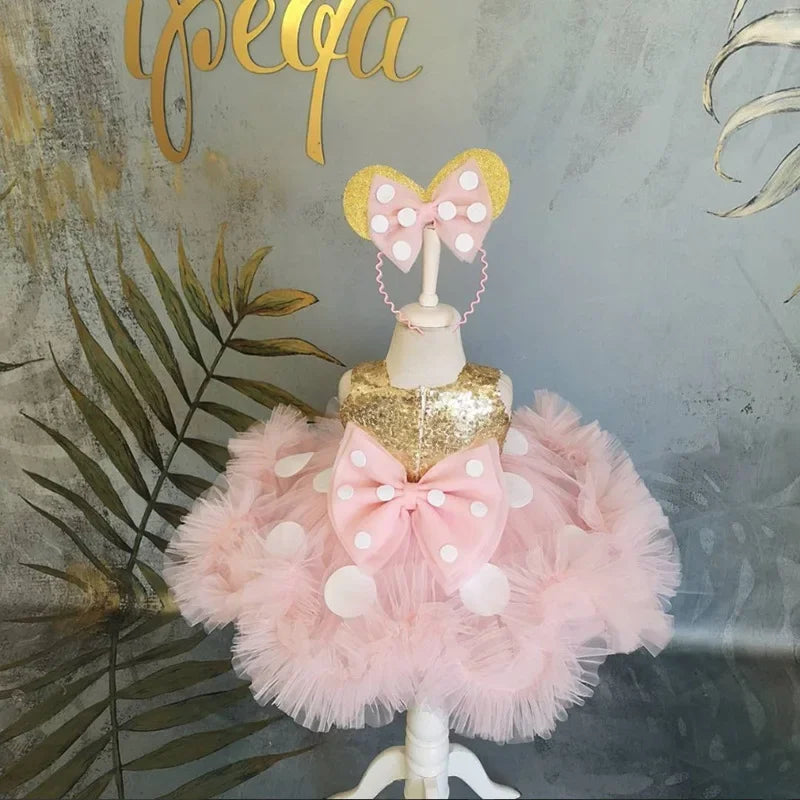 Baby Girls Baptism Dress Princess Birthday Party Wear Toddler Girl Christening Gown Infant Tutu Baptism Clothes