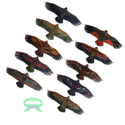 1.1m Flat Eagle Kite With 30 Meter Kite Line Children Flying Bird Kites Windsock Outdoor Toys Garden Cloth Toy