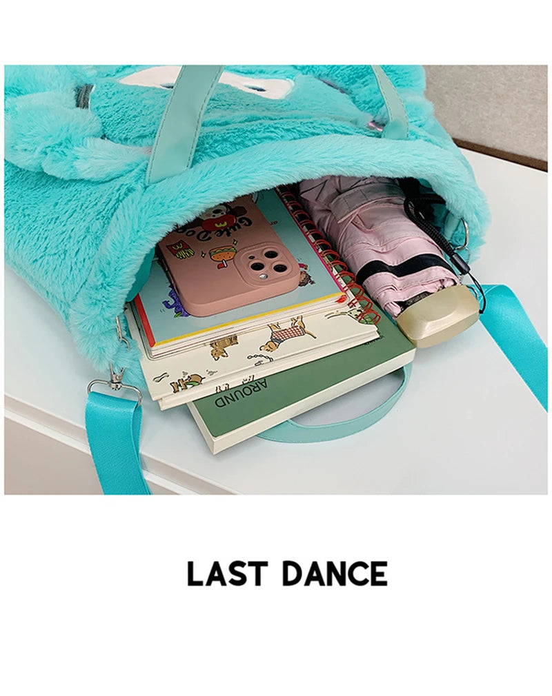 Kawaii Anime Character Plush Messenger Bag Soft Shoulder Bag