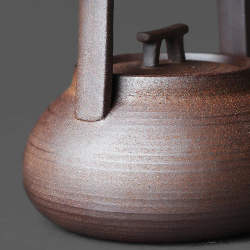 Japanese Style Handmade Ceramic Teapot Retro Stoneware Kung Fu Tea Pot 350ml