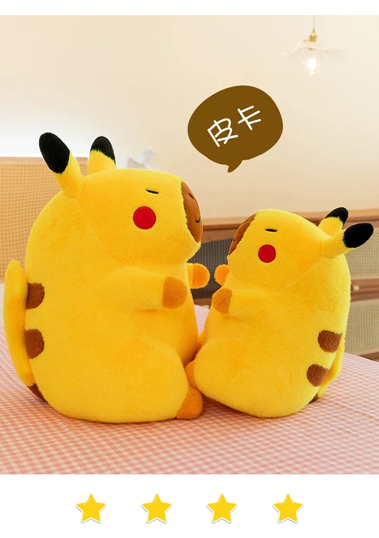 30/38/50cm Pokemon Cute Pikachu Capybara Big Szie Plush Toy Kawaii Stuffed Doll Animals Soft Pillow Doll Kids Toys Birthday Gift
