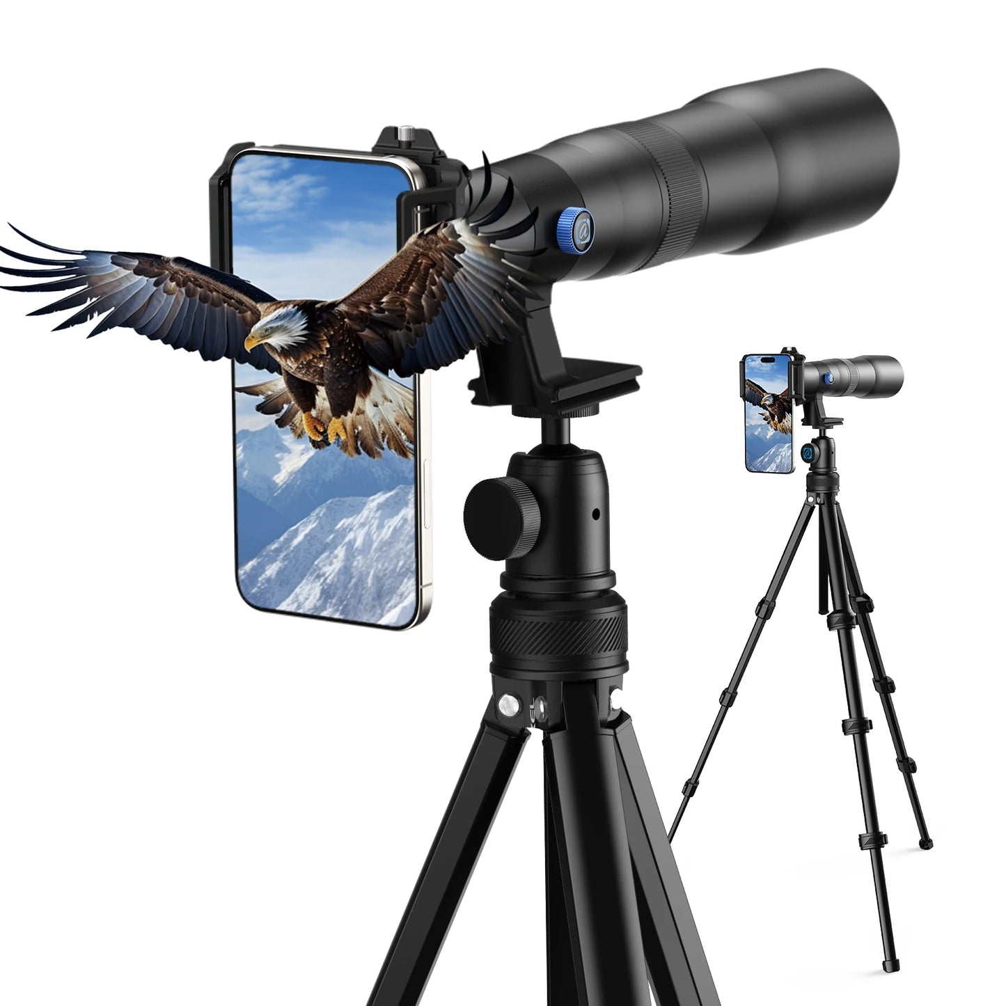 50X Telephoto Smartphone Lens with Tripod and Phone Clip
