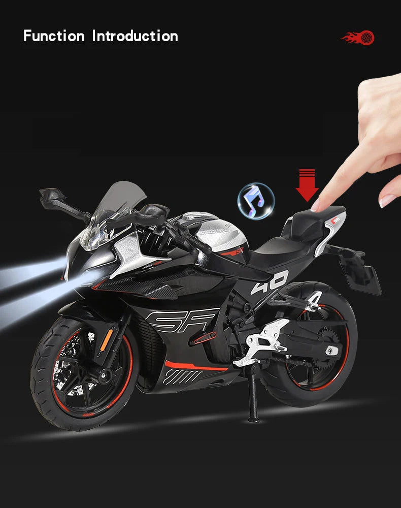 Diecast CFMOTO 450SR Racing Motorcycle Model 1 to 12 Scale