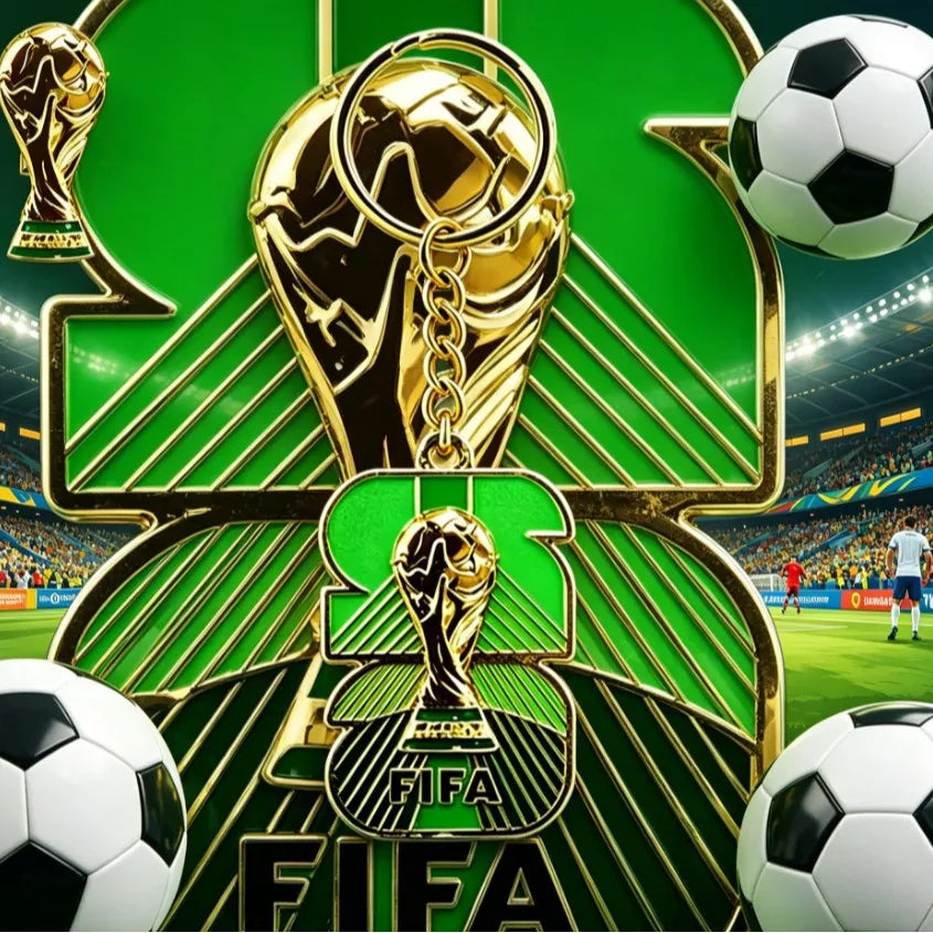 2026 World Cup Football Fan Metal Keychain Soccer Sports Souvenir