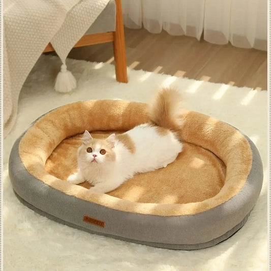 Warm Plush Pet Bed for Cats and Small Dogs