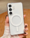 Transparent Magnetic For Magsafe Case For Samsung S25 Ultra S24 Plus S23 S22 5G Shockproof Cover