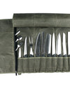 Portable Kitchen Chef Knife Bag With Tools Storage Pockets Waxed Canvas Cooking School Camping Knives Carry Case Roll Organizer