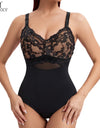 Women Body shaper Fajas  Lace V Neck Bodysuits Waist Trainer Tummy Control Shapewear Padded Seamless Thong Corsets