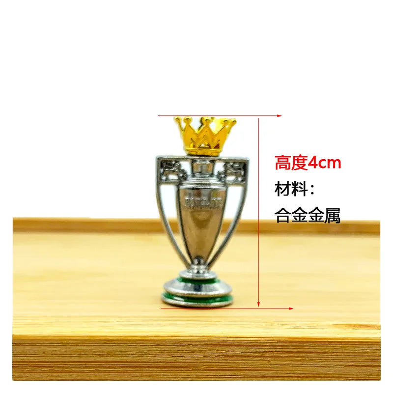 Football Trophy Metal Keychain Soccer Fan Collectible Pendant Gift