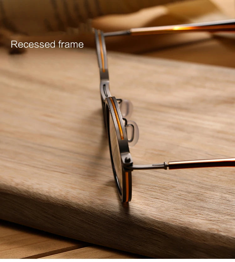Vintage Square Titanium Acetate Eyeglasses Frame