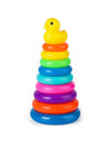 Children's Little Yellow Duck Rainbow Tower Stacking Circle Baby Early Childhood Education Puzzle Ring Montessoris Toy Kids