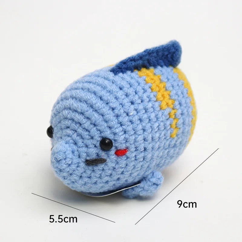 3 Pcs Positive Crochet Hedgehog Doll with Affirmation Card Home Room Decoration Funny Handmade Plush Doll Ornaments Christmas Gifts