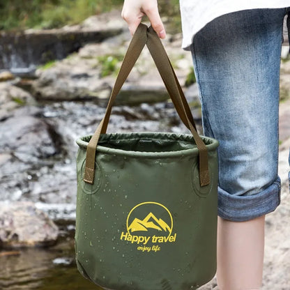 10L/20L Portable Outdoor Fishing Bucket Multipurpose Folding Water Storage Bag Travel Camping Water Bucket