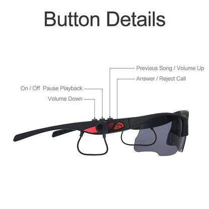 Smart Glasses Headset Wireless Headphones Bluetooth Sunglasses Outdoor Sport Earphone Calling Music Anti-Blue Eyeglasses