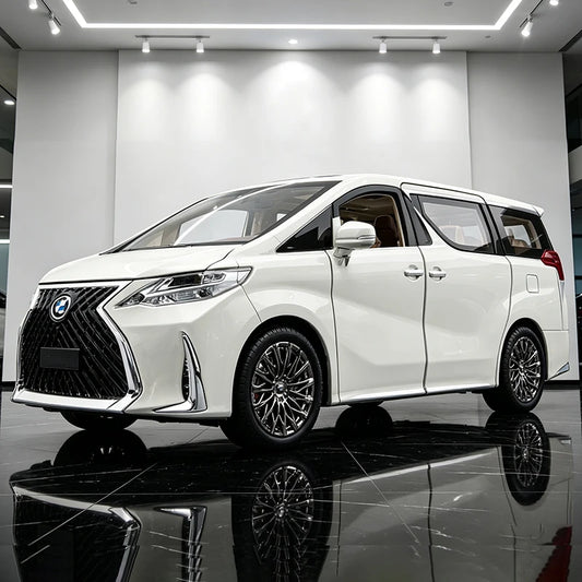 1 24 Scale Alloy MPV Diecast Pull Back Model Car with Sound and Light