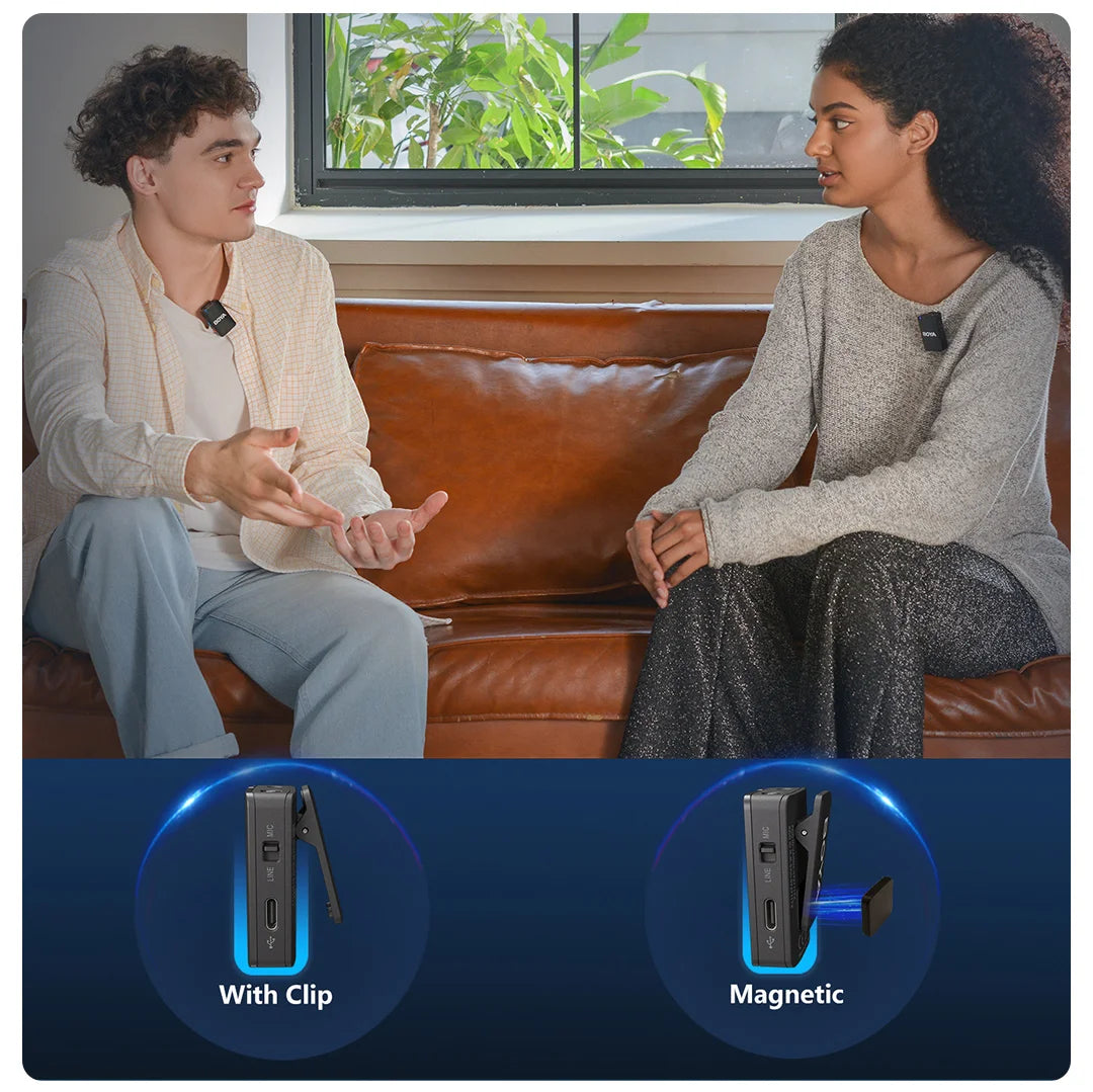 MIC-120 Wireless Lavalier Microphone with On-Board Recording for iPhone Android USB-C Devices Streaming Youtube Gaming