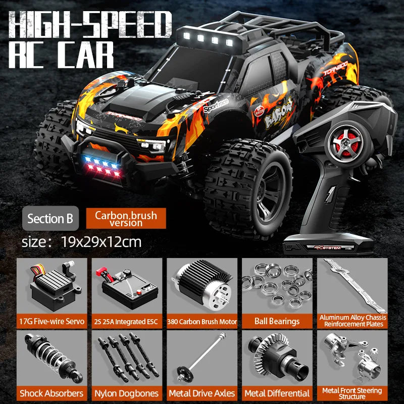 1 to 18 Scale 4WD High Speed Remote Control Monster Truck