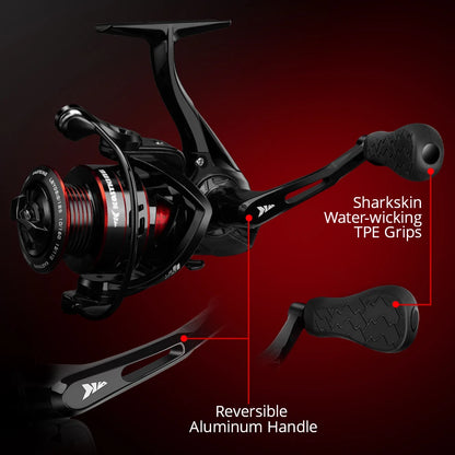 Royale Legend II Fishing Reel - 5.2:1 Spinning Reel, Up to 12KG of Carbon Drag, 5+1 Stainless Steel Ball Bearings