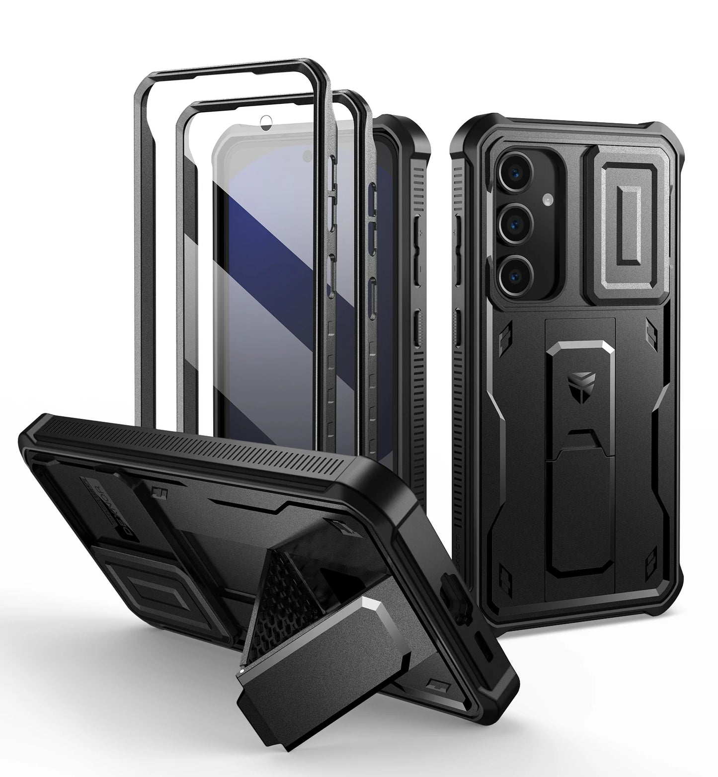 For Samsung Galaxy S24 FE Case with Built-inSlide Camera Cover Full Body Heavy-Duty Rugged Case holder Built-in Screen Protector