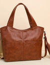 Big Black Shoulder Bags Large Soft Leather Crossbody Handbag Travel Tote Bag