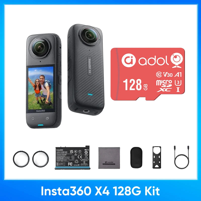 Insta360 X4 8K Waterproof 360 Action Camera with AI Stabilization and Removable Lens Guards