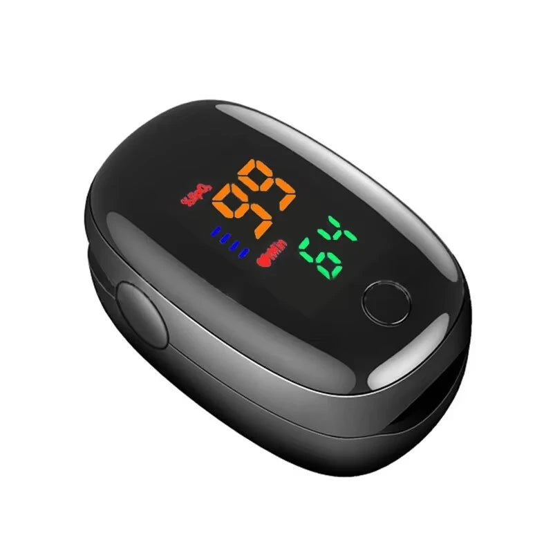 Finger Clip Heart Rate Meter Measure Finger Oximetry PI Value Monitor Pulse Black Gem Oximeter Heart Rate Monitor Portable