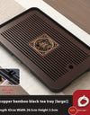 Bamboo Tea Tray Portable Dishes Rectangle Tea Ceremony Chaban Tea Chaban Tea Table Dual Purpose Drainage Water Storage