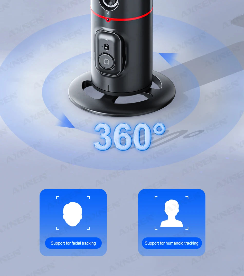 P02 360 Rotation Follow-up Gimbal Stabilizer Monopod Desktop Tracking Gimbal with Remote for Phone Live Photography