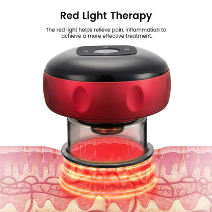 Recharge Electric Vacuum Cupping Therapy Set Skin Scraping Massage Guasha Wireless Slimming Body Fat Burner 6/12 Level Cupping