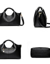 Leather Shoulder Bags For Women Ladies Luxury Handbag Crossbody Bag Zipper Messenger Solid Color Saddle Bag