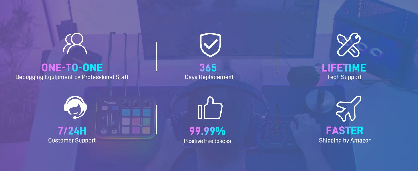 G1 NEO interfaz de audio Audio Mixer g1,Custom Sound Effects,XLR Audio Interface,for Gaming Voice,Podcast