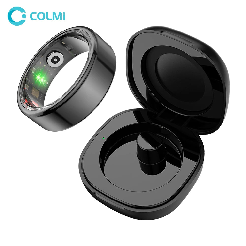 R02 Smart Ring with Charging Case for Men Women, Battery Life, 39 Days, Health Monitor, 5ATM Waterproof, Multi-sport Mode