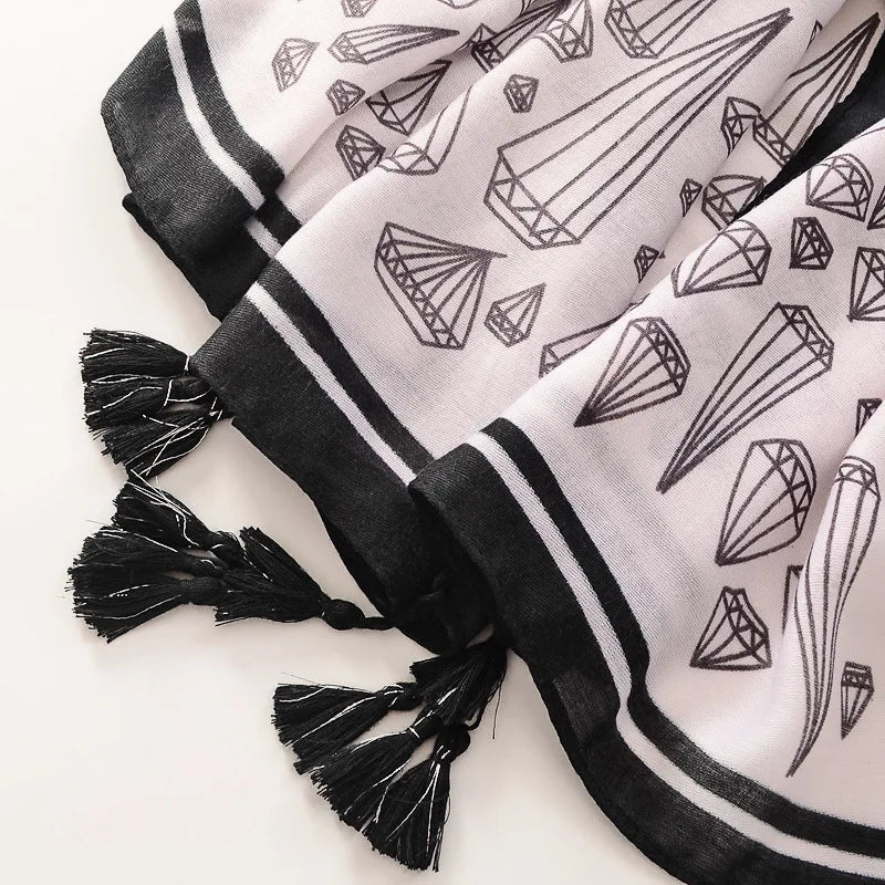 Floral Brand Scarf Luxury Designers New Style Women Elegant Scarves Hug Shawls Pink Purple Scarf Bandana Fashion Design Shawls